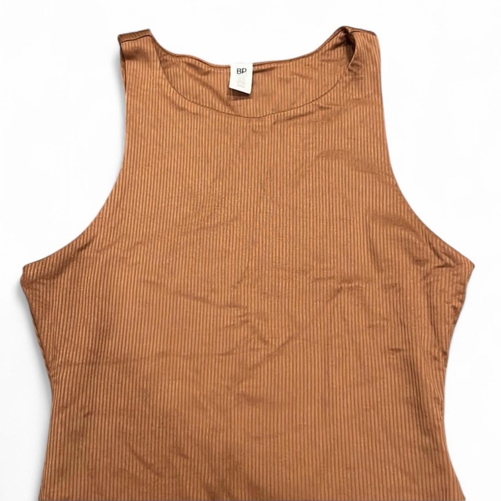 BP. Butter Ribbed Tank Bodysuit Kona Brown XS - Picture 4 of 9